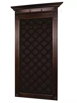 Вешалка в прихожую Сильвия Н3 экокожа корич./темно-корич.