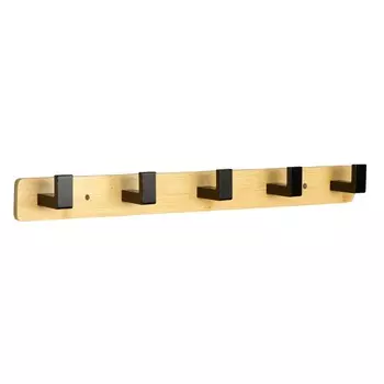 Вешалка cappio vc105, алюминиевая/деревянная, пятирожковая, цвет черный/дерево