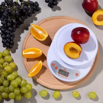 Весы кухонные luazon lv 504, электронные, до 5 кг, белые