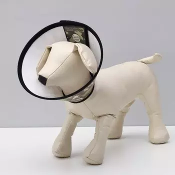 Ветеринарный воротник №6, обхват шеи 19-22.5 см, высота 10.5 см, хаки