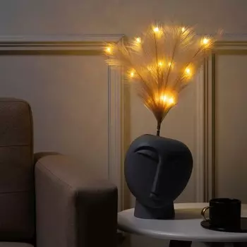 Ветка светодиодная бежевая, 56 см, 15 led, батарейки аах2 (не в комплекте), свечение теплое белое