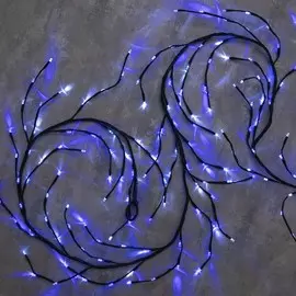 Ветка светодиодная, д:3 м, н.т. led-160/40, эффект мерцания, 220 в, бело-синий