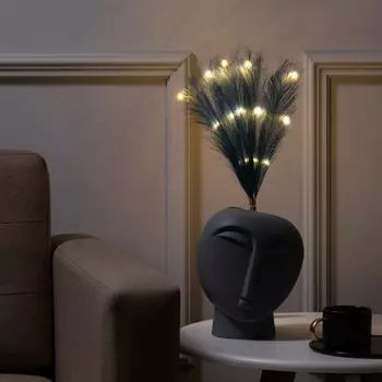 Ветка светодиодная лазурная, 56 см, 15 led, батарейки аах2 (не в комплекте), свечение теплое белое