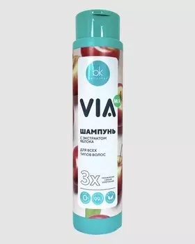 VIA mix Шампунь с экстрактом яблока, 390г