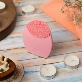 Вибромассажер для очищения лица luazon lem-31, ультразвуковой, 2хааа (не в комплекте)