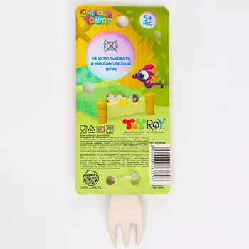 Вилка детская, бамбук, дракоша тоша