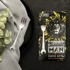 Вилка - гаечный ключ на подложке