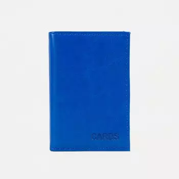 Визитница, 18 карт, цвет синий