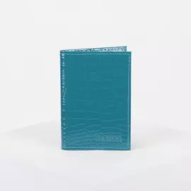 Визитница, 18 карт, цвет бирюзовый