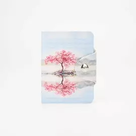 Визитница на кнопке, 10 листов, цвет голубой