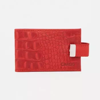 Визитница на кнопке,18 карт, цвет красный