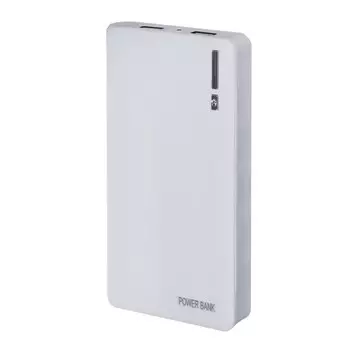 Внешний аккумулятор luazon pb-01, 7200 мач, 2 usb, 1/2.1 а, фонарик, белый