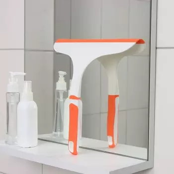 Водосгон с нескользящей ручкой raccoon orange, сгон силикон, 2524 см