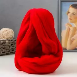 Волокно для валяния валяшка lg_austaralia merino шерсть 100% кармин (213)