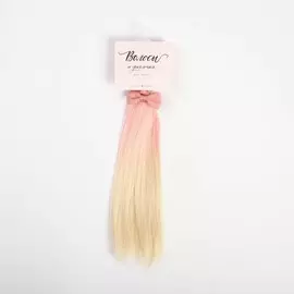 Волосы-тресс розово-белые прямые, 25 х 150 см