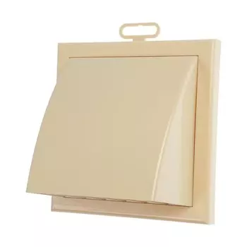 Выход стенной zein, 155х155 мм, с фланцем d=100/125/55х110 мм, с обр. клапаном, слон. кость