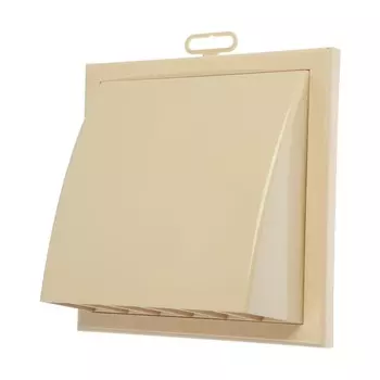 Выход стенной zein, 190х190 мм, с фланцем d=125/150/60х120 мм, с обр. клапаном, слон. кость