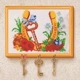 Вышивка крестиком на ключнице