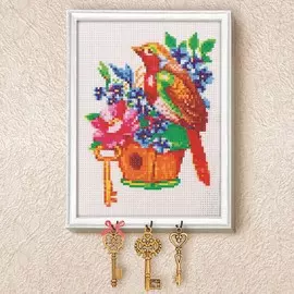 Вышивка крестиком на ключнице