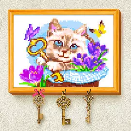 Вышивка крестиком на ключнице