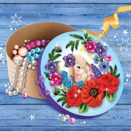 Вышивка лентами по шкатулке