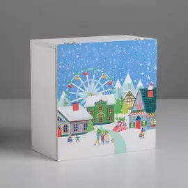 Ящик деревянный с магнитом