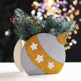 Ящик подарочный деревянный блестящий