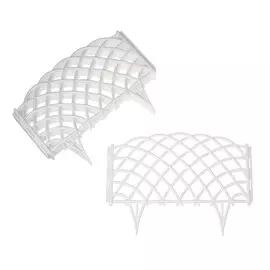 Ограждение декоративное, 34 270 см, 6 секций, пластик, белое,