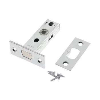 Задвижка дверная межкомнатная lockland zdm1cp, цвет хром, стальной язычок