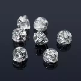 Заглушки силиконовые для швенз и пусет (набор 30 шт.), 54 мм, цвет серебро