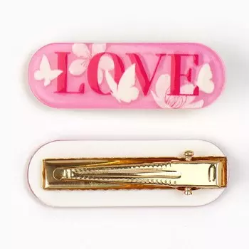 Заколка для волос love, 4.5 х 1.5 см