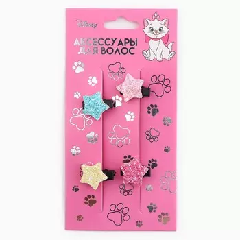 Заколки для волос с блестками, набор 4 шт., 2 см,