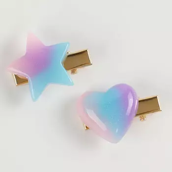 Заколки для волос 2 шт., космос