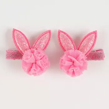 Заколки для волос 2шт, ушки зайки