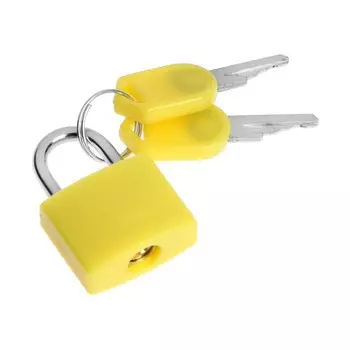 Замок навесной для чемодана, 2035 мм, малый, желтый