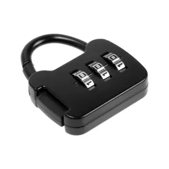 Замок навесной кодовый тундра zk001, черный