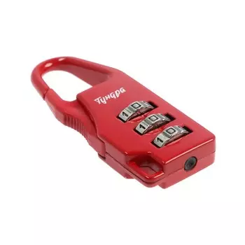 Замок навесной кодовый тундра zk002, красный