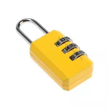 Замок навесной кодовый тундра zk003 желтый