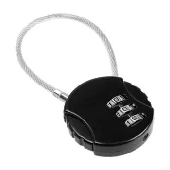 Замок навесной кодовый тундра zk005, черный