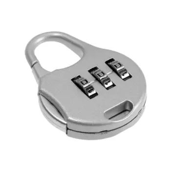 Замок навесной кодовый тундра zk006, серый