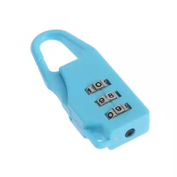 Замок навесной кодовый тундра zk022, голубой