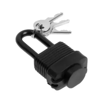 Замок навесной lockland, 30 мм, влагозащищенный, длинная дужка, 2 ключа, цвет черный