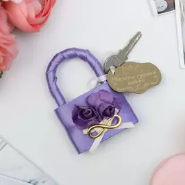 Замок свадебный с ключом