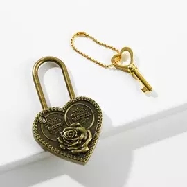 Замок свадебный с ключом