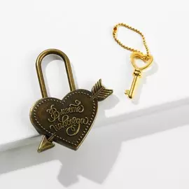 Замок свадебный с ключом