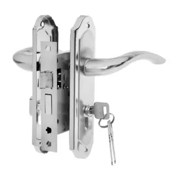 Замок врезной lockland rd001, с ручкой, 3 ключа, цвет хром