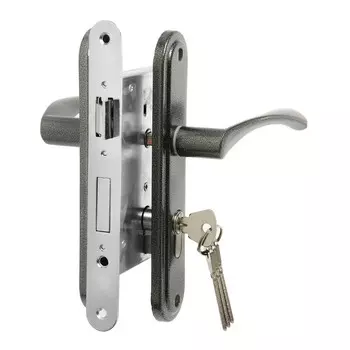 Замок врезной lockland rd007, с ручкой, цвет графит