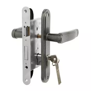 Замок врезной lockland rd008, с ручкой, цвет графит