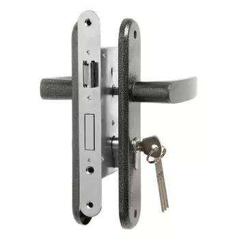 Замок врезной lockland rd009, с ручкой, цвет графит