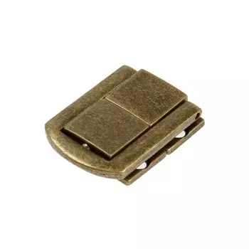 Замок-защелка на ящик zm01, 3.22.5 см, цвет бронза, 4 шт. tmp